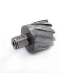Oscarbide annular cutter side view with Weldon shank, 1-3/4 in diameter, 1 in depth.