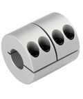 Beefy 12mm To 12mm Rigid Shaft Coupling Clamp On Aluminum D32 By L45 For CNC Machines 3D Printers Stepper Motors Servo Motors Encoders No Backlash High Torque