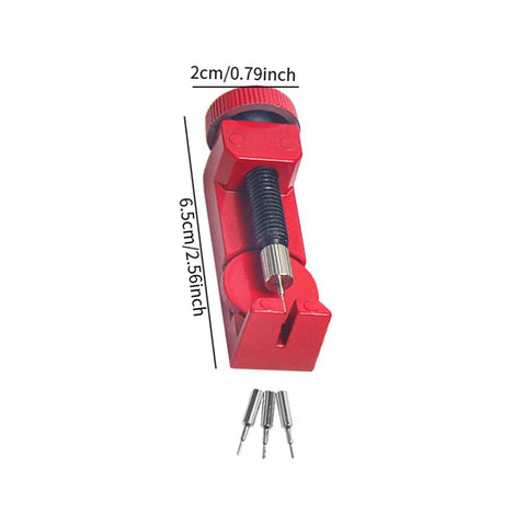 Pro Grade Watch Band Link Removal Kit With Resizing Tool And Spring Bar Tool, Red, dimensions 6.5cm x 2cm