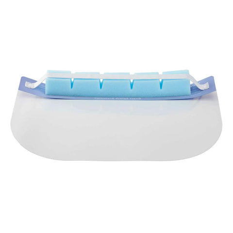 Premium Anti Fog Face Shields Case Of 10 Osha Compliant Safety Visors featuring a lightweight clear visor with sponge band.