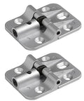 Heavy Duty Zinc Alloy Door Hinges Delivered With A Smooth Operator Feel Tough As Nails Build Precision Guide Rails And Total Silence For Any Home Makeover Project. Silver zinc alloy hinges showcasing robust design and mounting flanges.