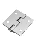 Heavy Duty 120 Degree Limit Hinge For Industrial Electrical Machinery And Automation Hardware Small One Piece Built Like A Tank Tight Grip No Hassle Fix Top Shelf, silver metal hinge.