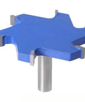 6 Edge T-Style Slotting Cutter With 1/2 Inch Shank, industrial grade cobalt alloy router bit for clean wood grooves.