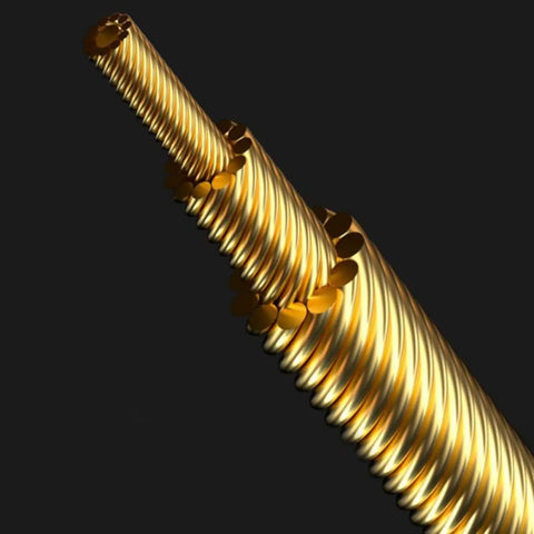 Metal Electrical Cable Puller Tool With Solid Spring For Easy Threading Of Lead Wires, 4mm Flat Head, gold metal tool on dark background
