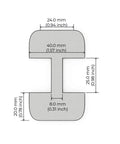 Large Write On Cable Labels Set For Home And Office dimensions diagram with 40 mm x 25 mm size shown for easy cable management