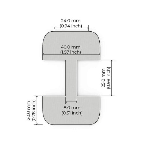 Large Write On Cable Labels Set For Home And Office dimensions diagram with 40 mm x 25 mm size shown for easy cable management