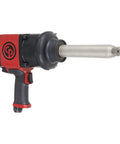 One Inch Air Impact Wrench With Six Inch Extended Anvil Delivers 1770 Ft Lbs Of Raw Torque For Grease Monkey Garage Builds, side view.