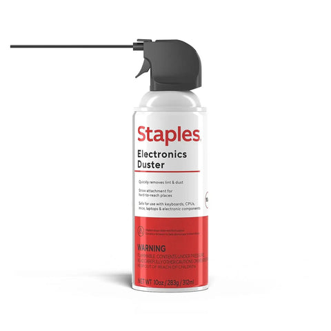 Pro Grade 10 Oz Compressed Air Duster For Electronics And Office Gear Easy To Use Nozzle To Blast Dust From Keyboards Desktops Laptops Printers