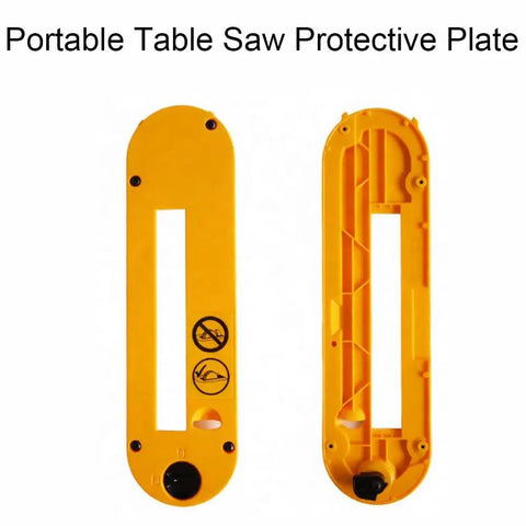 Protective Throat Plate Insert for 10 Inch Portable Table Saw in Zero Clearance Style Fits DeWalt DWE7491 alloy plastic view