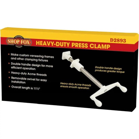 11.5 Inch Veneer Press Clamp Medium, Heavy Duty Double Handle Clamp For Crafting Veneering Frames And Clamping Fixtures, D2893
