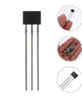 40 Piece Hall Effect Sensor Kit For Pro Grade Magnetic Detection In Industrial Lab Research And Electric Vehicle Motor Repair Easy To Use Durable Linear Hall Sensors For Accurate Sensing, single 3-pin Hall sensor shown