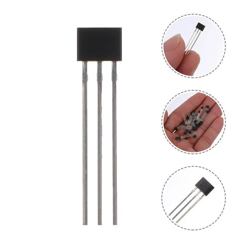 High Sensitivity Hall Effect Sensor Kit 40 Piece Pack For Industrial Motors And Lab Research To Nail Precise Magnetic Detection And Speed Sensing Capabilities, black 3-pin sensor