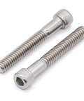 Kickass Set Of 20 Heavy Duty 1/4-20 By 3 Inch Socket Head Cap Screws Featuring Allen Hex Drive Crafted From Rock Solid 18/8 Stainless Steel 304 with visible socket heads.