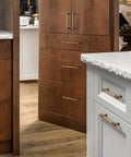 Kitchen cabinets with Six Pack Antique Brass Cabinet Pulls in Zinc Alloy for Kitchen and Furniture 5.04 Inch Center To Center 128mm