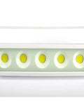 JUDYSSY 220 Led Flood Llight 50W Ip65 Waterproof Landscape Outdoor Housing Garden Lighting Wall Lamp Reflector Project Floodlight for Court,Garden,Warehouse,Cold Whitew - Front view showing five LED bulbs in a white housing.
