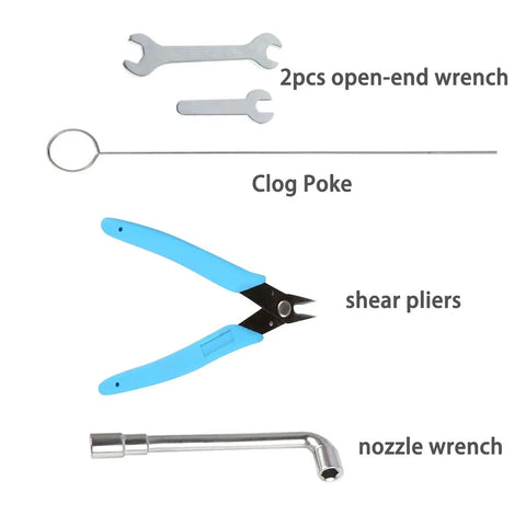 All In One Pro Grade 3D Printer Tool Kit For Centauri Carbon Must Have Maintenance Set With Silicone Socks Nozzle Brush Anti Vibration Feet Wrenches PTFE Tube Clog Poke Tweezers Pliers And More