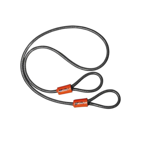 Two Point Five Foot Bike Cable With Loops 5mm Braided Steel Cut Resistant Weatherproof Security Cable Lock
