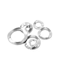 All In One 350 Piece Crinkle Wave Washer Set In 304 Stainless Steel M3 M4 M5 M6 M8 M10 M12 Includes Flat Washers Lock Washers And Gaskets For Cars Auto Gear Machinery And DIY Projects. M3-M12 304 stainless steel wave washers shown