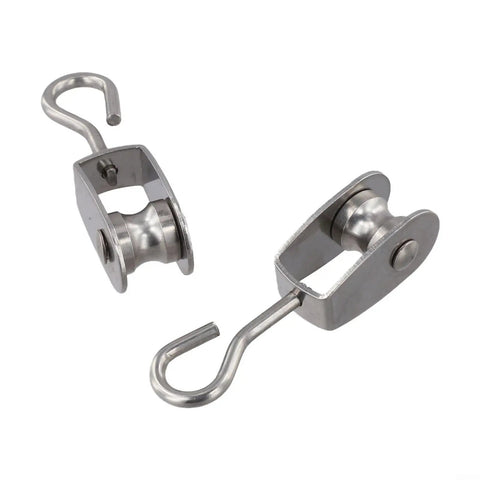 Heavy Duty Stainless Steel Pulley 11mm 360 Degree Swivel Ball Bearing Wheel With 30kg Load Capacity for rope gym rigs