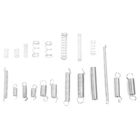 200 Piece Extension Compression Spring Assortment Kit Galvanized Steel Heavy Duty Metal Springs Set For Home Repair, Auto Maintenance, And DIY Projects With High Resilience And Tough Build To Handle Any Fixing Job. assorted galvanized steel springs in multiple sizes