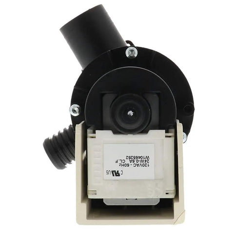 Front view of Drain Pump Replacement For Whirlpool And Maytag Washing Machines W10465252 W10192988 AP6021852 PS11755180