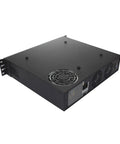 Beefy Two U Network Router Pc Powered By Intel Core I7 4770 Loaded With Sixteen Gig Ram And Five Hundred Twelve Gig Ssd Churning Out Smooth Pfsense Or Opn Sense Firewall Defense Across Six Point Two Five Gigabit Lans And Four Sfp Plus Ports Optimized For - side view with vents and power input.