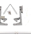 Translational Lift Up Cabinet Door Hinge Mechanism For 60 To 90 Cm Cabinets With 250N Beefy Spring components and screws