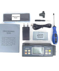 Beast Mode Digital Surface Roughness Tester With Ra And Rz, Ra 0.05-10.00 Micrometers (1.000-400.0 Microinches), Rz 0.020-100.0 Micrometers (0.780-4000 Microinches), Portable Surface Roughness Meter With Inductive Sensor And Built In Battery, with probe, charger and manual