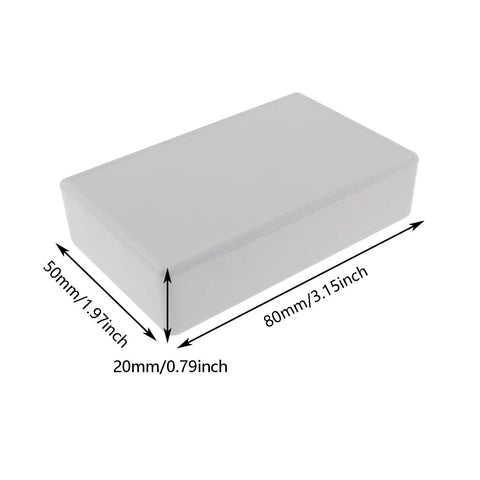 Four Pack Waterproof Electrical Junction Boxes White ABS Plastic Project Junction Cases Built To Last Durable Dust Proof Rust Resistant Easy To Install No Tools Needed Includes Four Boxes 3.15 By 1.97 By 0.79 Inches showing dimensions