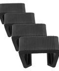 Outdoor Furniture Clips Set, 4 Pcs Chair Connector Clips For Sectional Couches Sofas Beds, black plastic connectors