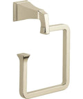 Dryden Towel Ring In Polished Nickel Finish Measures 7.75 By 6 By 3.5 Inches Extends 3.25 Inches From Wall With 6 Inch Square Mount