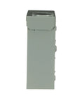 Side view of 125 Amp main lug outdoor load center single unit, 4 spaces 8 circuits, NEMA 3R galvanized steel enclosure
