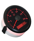 Diesel Engine Tachometer Gauge With Red Backlight 85mm 12V 24V 0 To 3000 RPM Easy Install Adjustable Idle Reliable Engine Signal Perfect For Trucks Generators And Heavy Machinery, front view