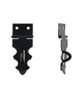Super Cute Crapyt 20 Pcs Hood Locks Latches With Screws Compact Cabinet Door Safety Catches For Toolboxes And Storage Boxes Easy Diy Install Fit Any Project black metal latches showing front and side views