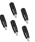 Revolving Handwheel Machine Handle M6 Threaded Stem 5 Pack for Milling Lathe and Grinding Machines in black Bakelite