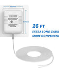 26 ft cable for 24V Doorbell Transformer Power Supply UL Certified For Nest Arlo Ring Amcrest Logitech And More Doorbells And Thermostats C Wire Ready