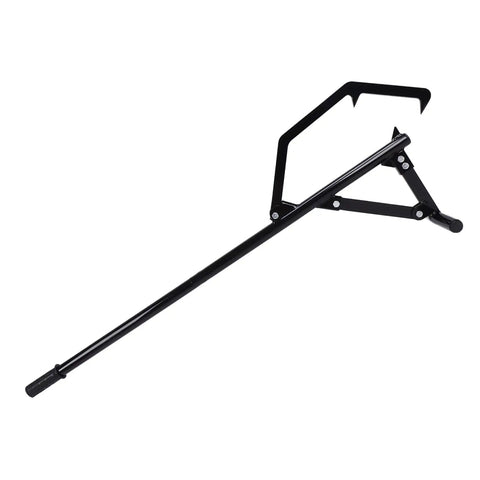Log Lifter And Roller For Lawn Mower Lift Jack 51 Inch Adjustable Tilt Hook With Rubber Wood Roller And Non Slip Handle