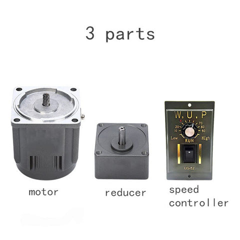 AC Gear Motor Reducer 110V 40W 15K Single Phase Gear Motor With Reversible Drive And Variable Speed Controller components shown