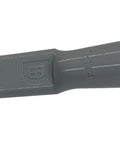 Gray plastic 1-1/4 inch adapter for Shop Vac Hose Adapter For Corded Detail Sanders One And A Quarter Inch Hose Connection Dust Reduction Kit For Mouse Sander Models BDEMS600 And BDEMS200C BDCRO20C CMEW210 No Brainer Easy Dust Collection For Cleaner Work, marked 11/4 for dust control use.