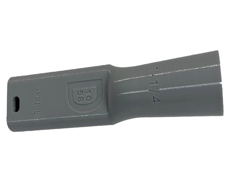 Gray plastic 1-1/4 inch adapter for Shop Vac Hose Adapter For Corded Detail Sanders One And A Quarter Inch Hose Connection Dust Reduction Kit For Mouse Sander Models BDEMS600 And BDEMS200C BDCRO20C CMEW210 No Brainer Easy Dust Collection For Cleaner Work, marked 11/4 for dust control use.