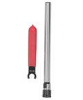 Get This Heavy Duty 40Cr CNC Milling Collet Chuck Holder With Super Stable Vibration Dampening For Precision Machining Tasks That Need Serious Grit And A Crisp 1-7 mm Clamping Range To Rock Any Machine Shop. Image shows a 40Cr collet chuck holder with red grip.