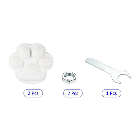 Roller Skate Stopper Rubber Brake Block Toe Stop with Adjustable Bolts Cat Claw, 2 rubber stoppers, 2 nuts, 1 wrench