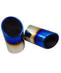 Audi Q7 2 Pack 90mm Stainless Steel Muffler End Tip Exhaust Pipe Bluing Finish For Car Styling And Auto Decoration