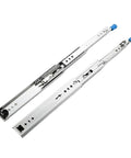 Beefy Heavy Duty Locking Drawer Slides For Kitchen And Dining, 53W Capacity, blue zinc plated rails with smooth glides, OEM quality