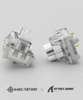 Creamy White Linear Keyboard Switches 42gf 3 Pin Pre Lubed With POM Stem For MX Mechanical Keyboard Compatible Switch Set Pack Of 100