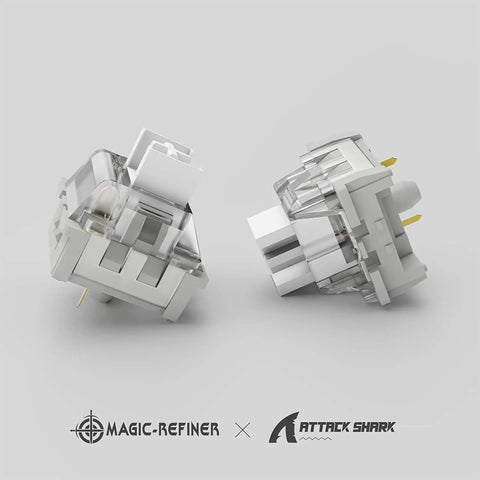 Creamy White Linear Keyboard Switches 42gf 3 Pin Pre Lubed With POM Stem For MX Mechanical Keyboard Compatible Switch Set Pack Of 100