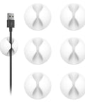 6 Pack White Cable Clips For Desk Nightstand And Car, Easy Cord Management Holders And Wire Organizers for chargers cables