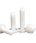 No Sweat Batch Of 1000 M5x6 Metric Nylon Hex Screws In Non Conductive Pa66 Plastic For Chemical Resistant Circuit Board and Auto Maintenance. White nylon screws.