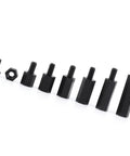 Nylon M2 M3 Male Female Spacer Standoff Kit For DIYers Circuit Boards Alkali Resistant PA66 Anti Interference High Precision 250 Piece Assortment For Home Hobbyists And Prototyping, black PA66 spacers and nut