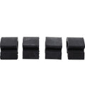 Four heavy duty rubber cushions from the 6 Piece Hood Bumper Cushions Kit For Chevy GMC Trucks 1967 To 1972.